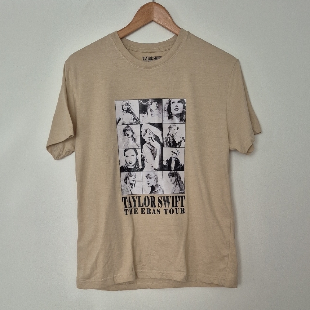 Taylor Swift Eras Tour 2023-2024 Beige Graphic Tee Size Medium